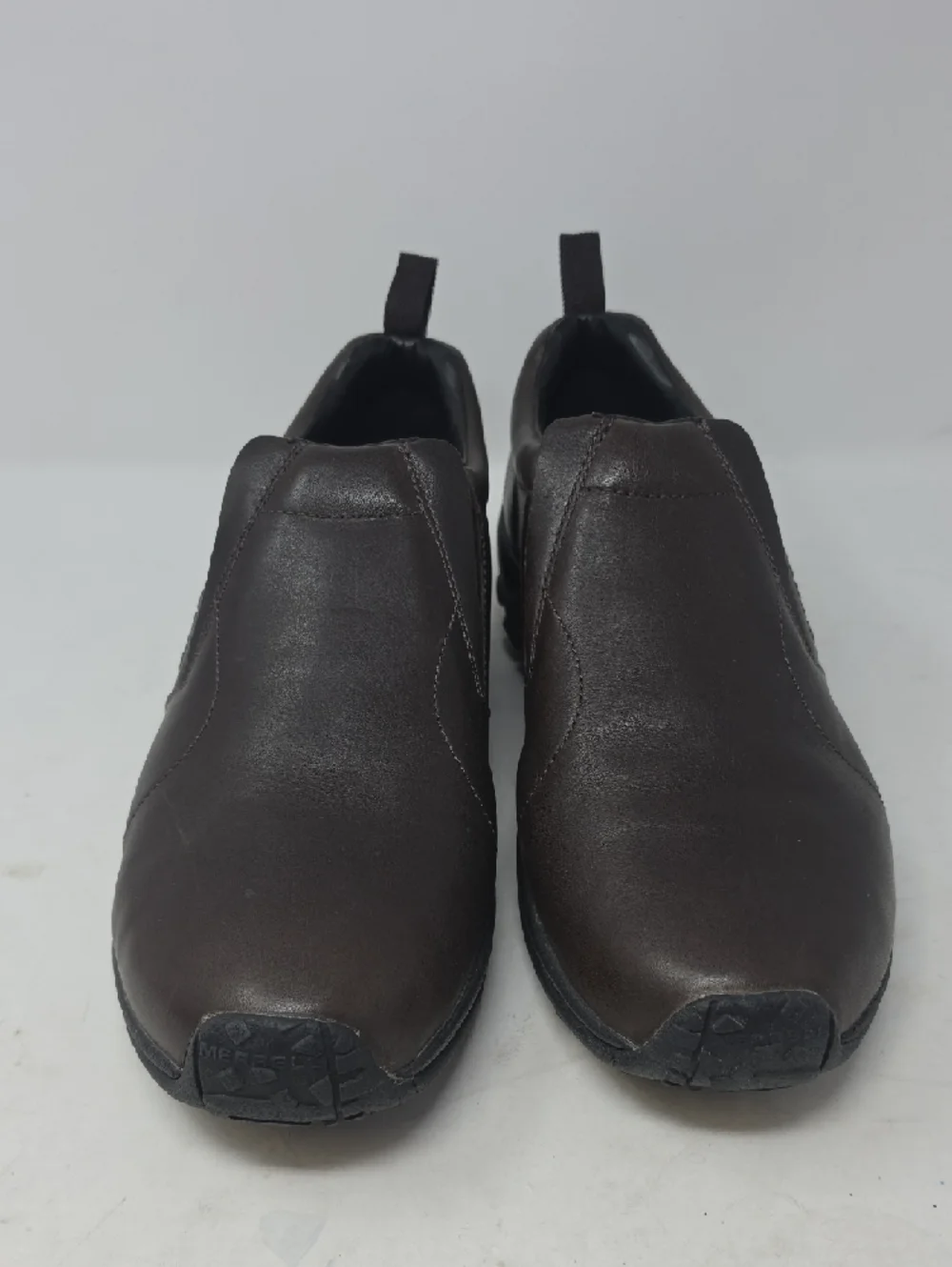 Merrell Men's Slip-On Loafers in Dark Brown Leather Size 12 - Picture 2 of 6